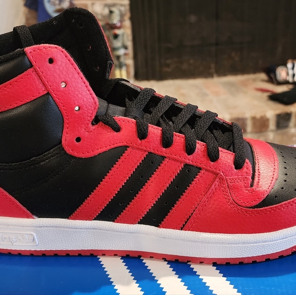 Adidas Originals Top Ten High Tops red and black - Picture 3 of 6